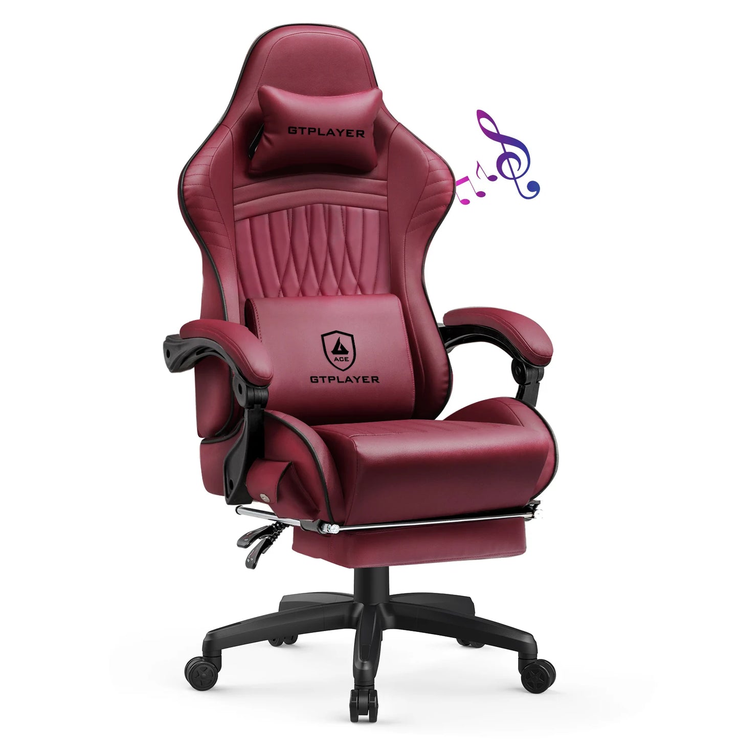 GTPLAYER Genuine Leather Ergonomic Gaming Chair With Armrests
