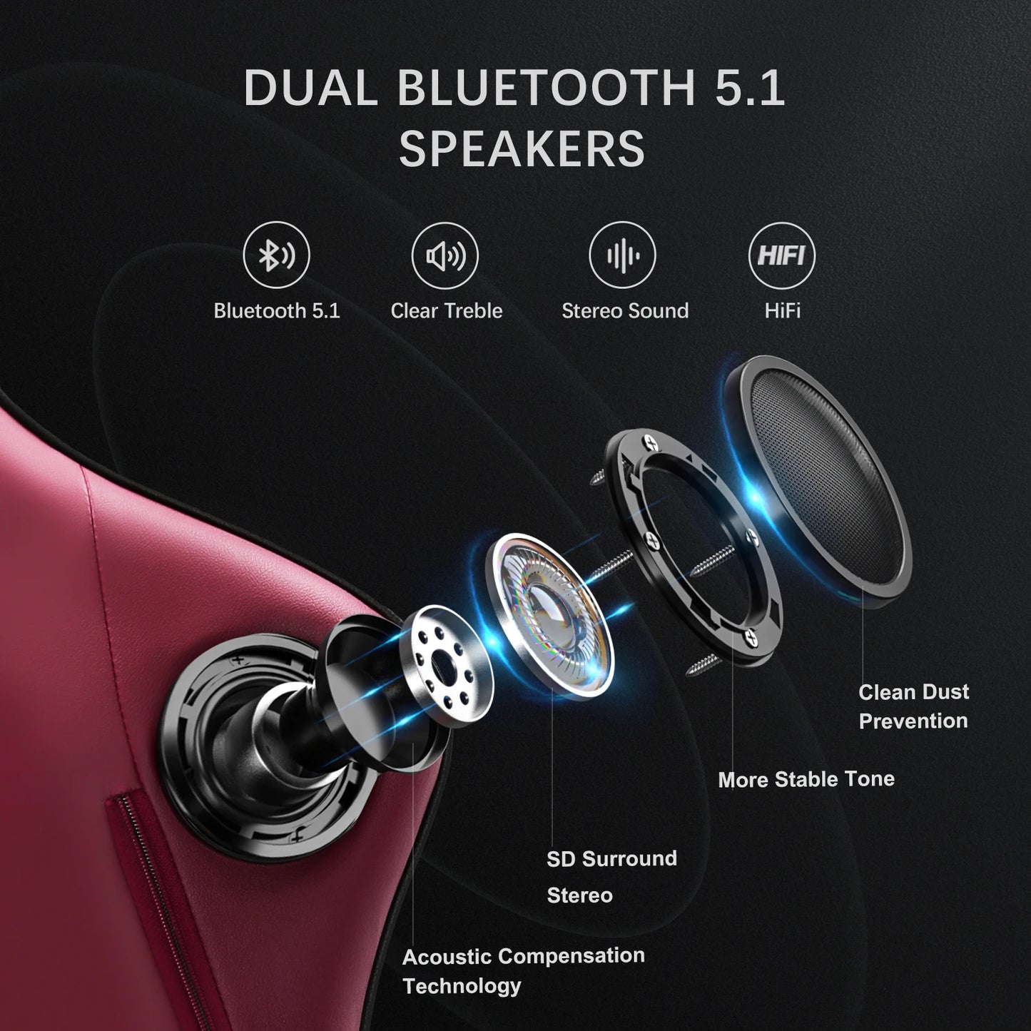 GTPLAYER Genuine Leather Ergonomic Gaming Chair With Armrests