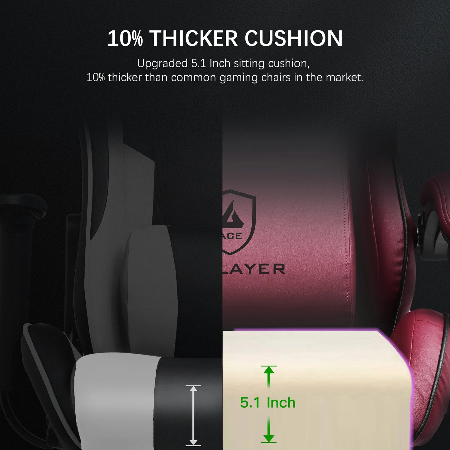 GTPLAYER Genuine Leather Ergonomic Gaming Chair With Armrests