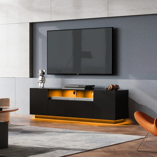GALAXHERO Modern TV Stand With Storage Cabinet for Living Room