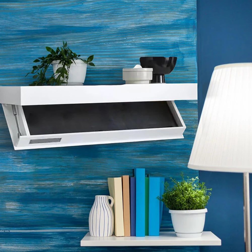 Wooden Concealed Floating Shelf With Secret Compartment Storage Rack