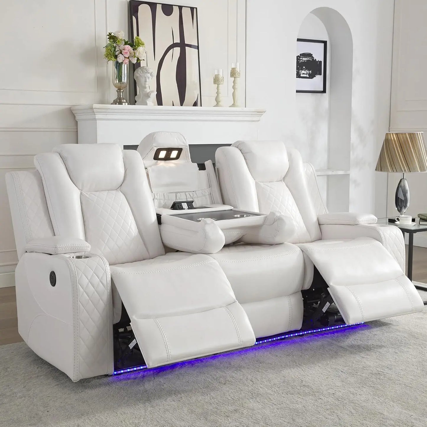 TODRANI Zero Gravity Power Reclining Sofa With Wireless Charger