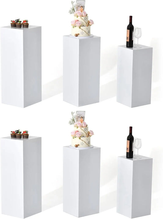 Six Piece Metal Display Pedestal Stands For Wedding Dessert Tables