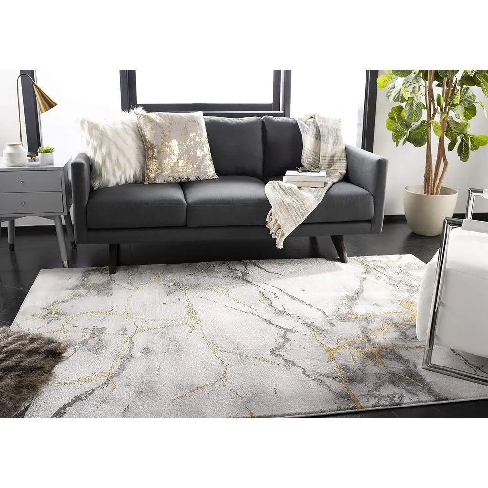 Modern Abstract Area Rug NonShedding Easy Care For Living Room