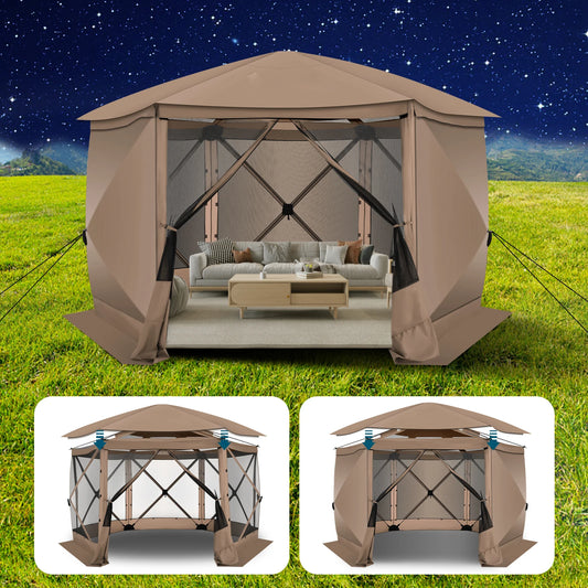 COBIZI Pop Up Gazebo Screen Tent With Removable Roof Water Resistant UV Protected Shelter