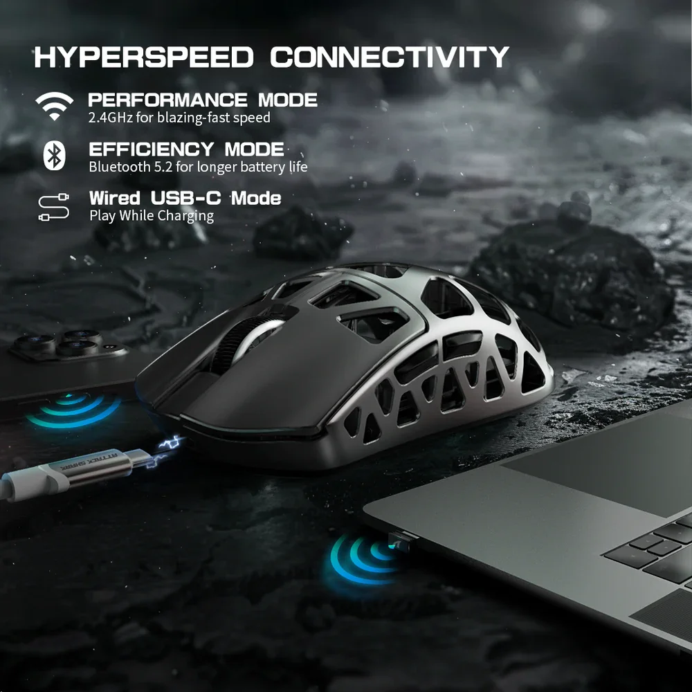 Attack Shark R3 Magnesium Alloy Gaming Mouse 8000Hz Wireless