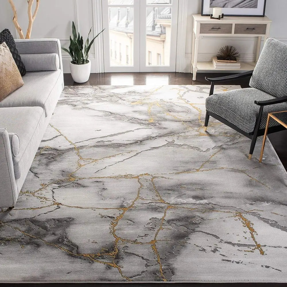 Modern Abstract Area Rug NonShedding Easy Care For Living Room