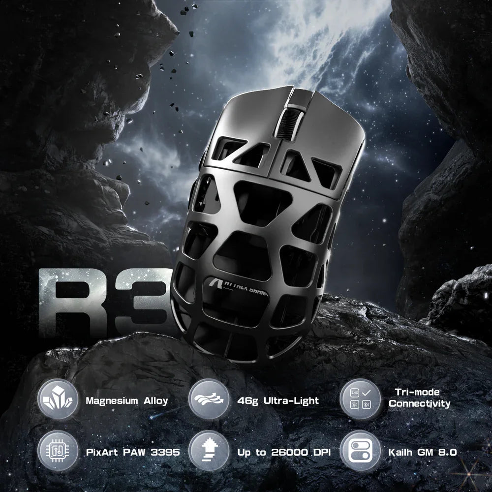 Attack Shark R3 Magnesium Alloy Gaming Mouse 8000Hz Wireless