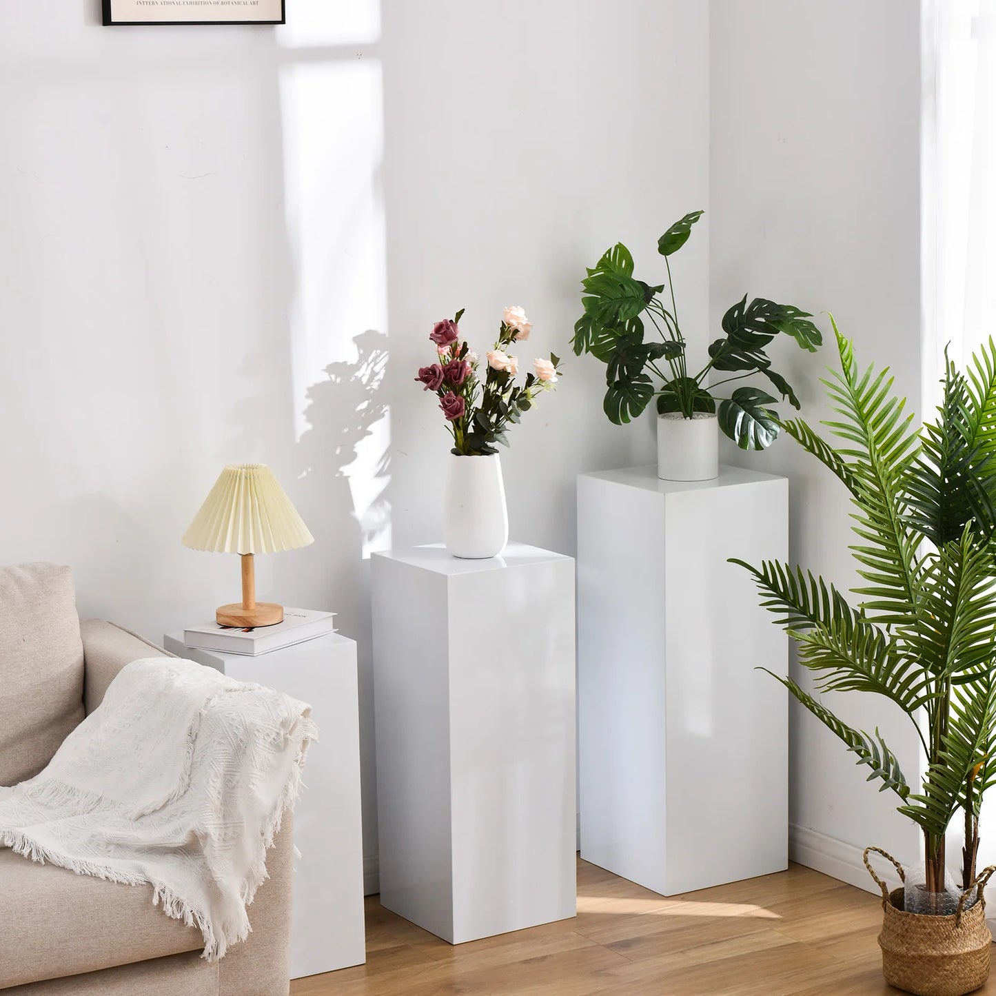 Six Piece Metal Display Pedestal Stands For Wedding Dessert Tables