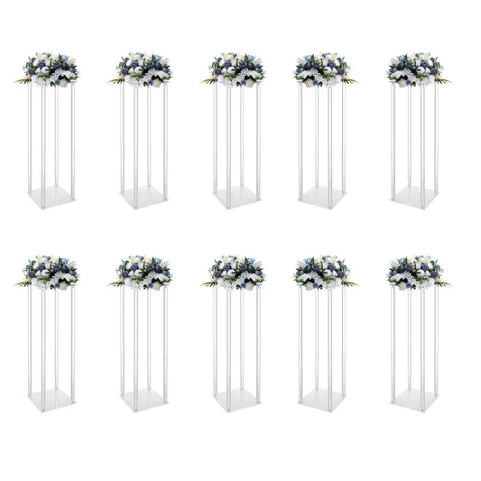 Acrylic Vase Wedding Centerpieces Ten Piece Geometric Display Stand