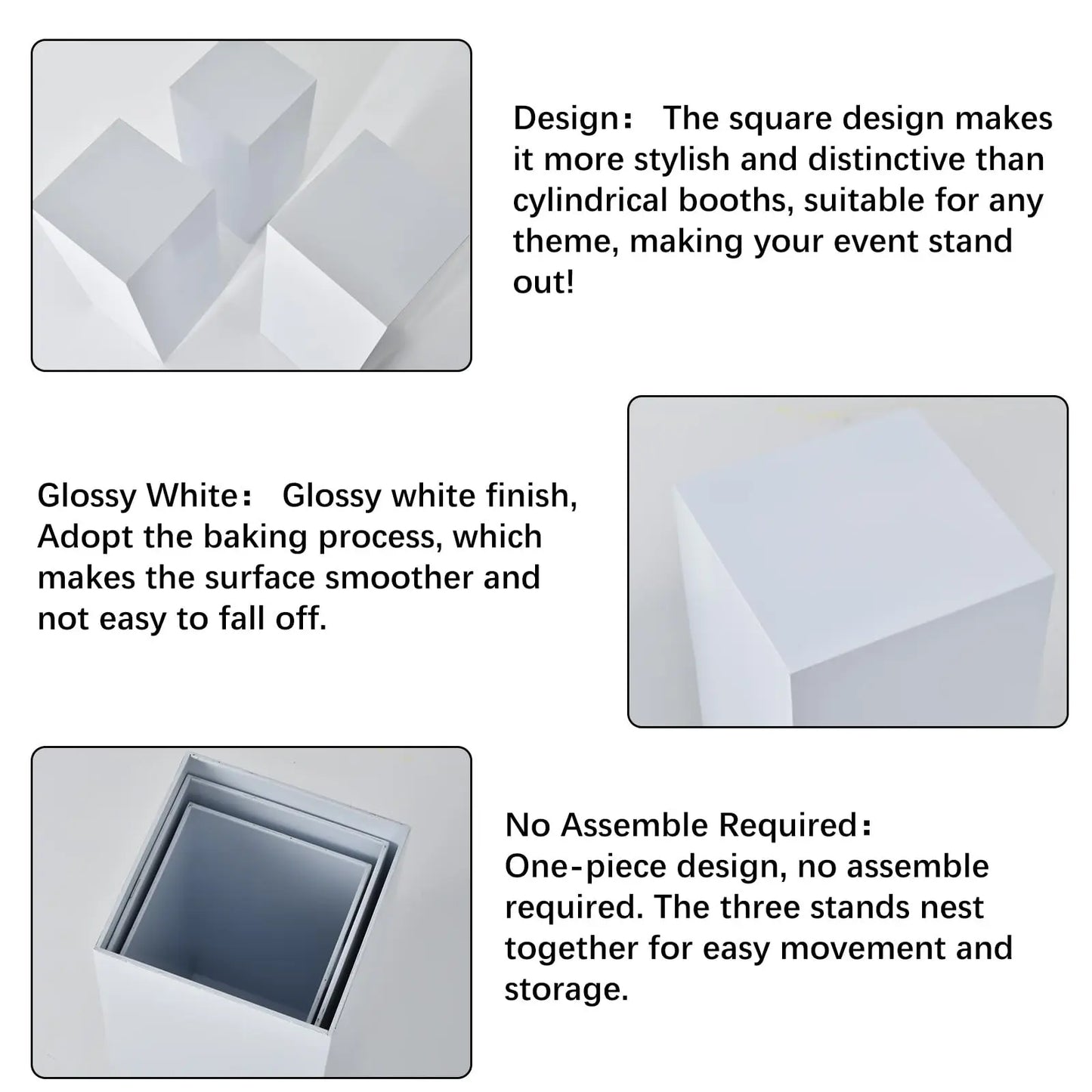 Six Piece Metal Display Pedestal Stands For Wedding Dessert Tables