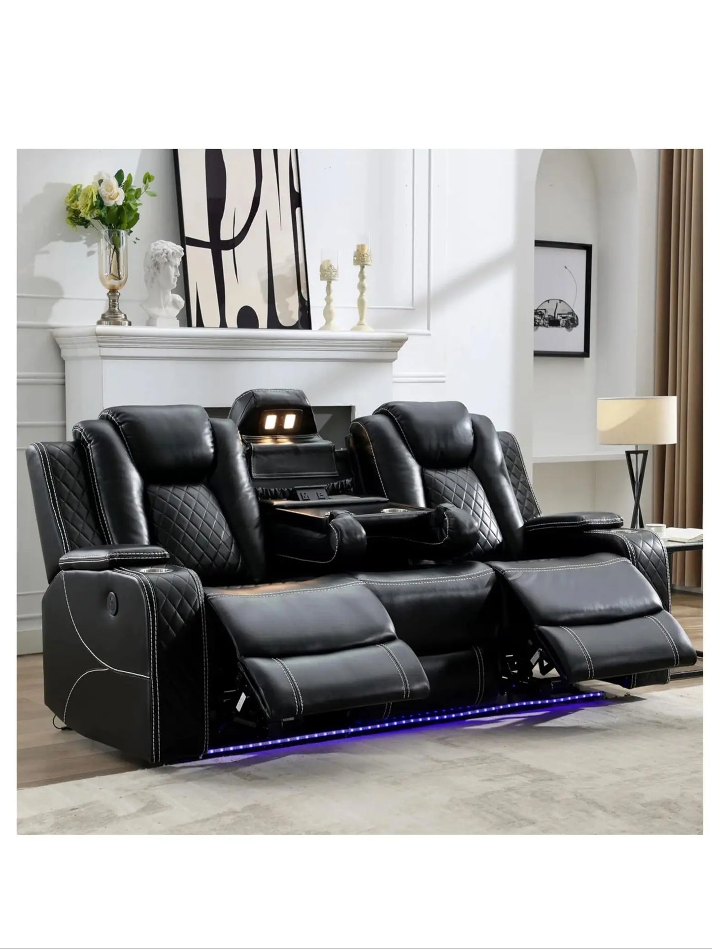TODRANI Zero Gravity Power Reclining Sofa With Wireless Charger