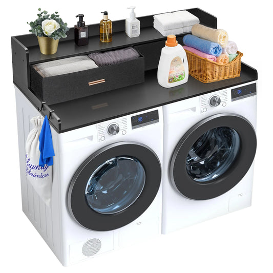 SucceBuy Washer Dryer Countertop With Drawer Shelf Accessory