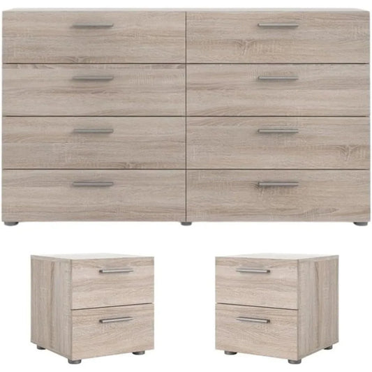 MKDK Three Piece Bedroom Set With Dresser And Nightstands